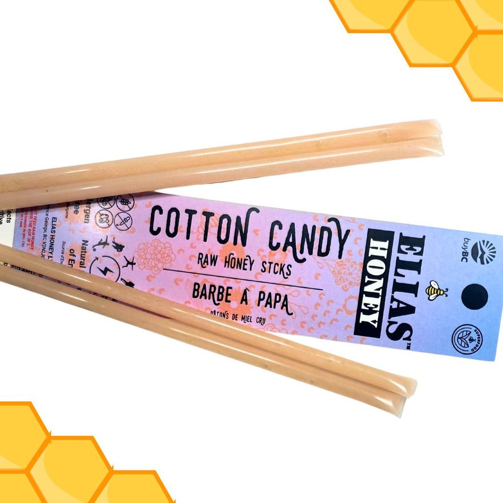 Raw Honey Energy Sticks - Cotton Candy